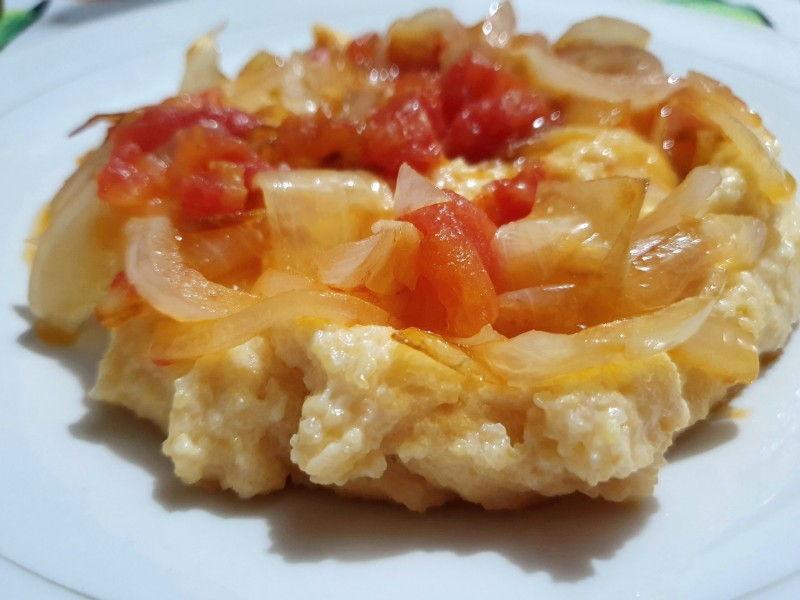 Polenta con verduras! 🤤 Liviano y al natural