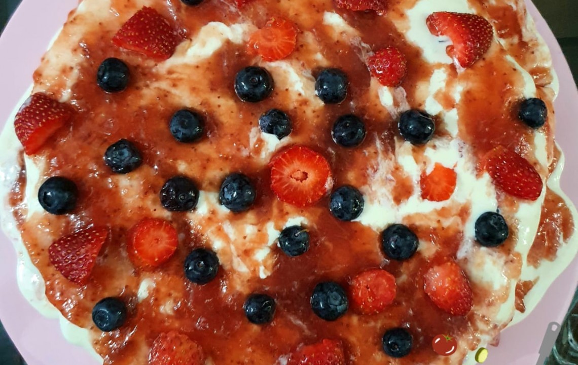 Cheesecake de Frutos Rojos Sin Gluten🍰