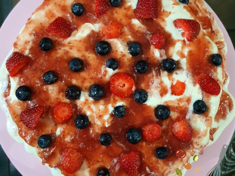 Cheesecake de Frutos Rojos Sin Gluten🍰