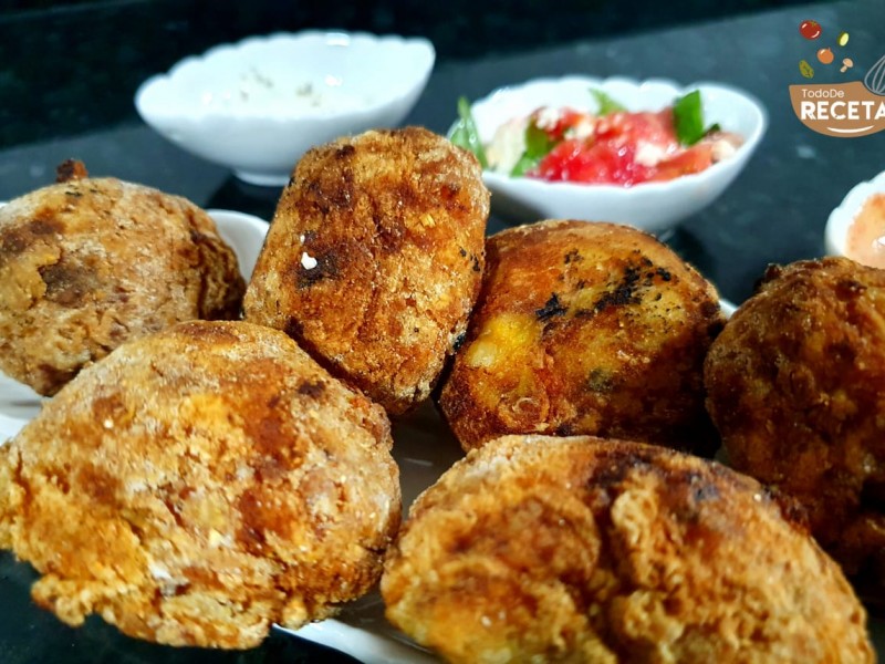 Croquetas de arroz con atún y palmito